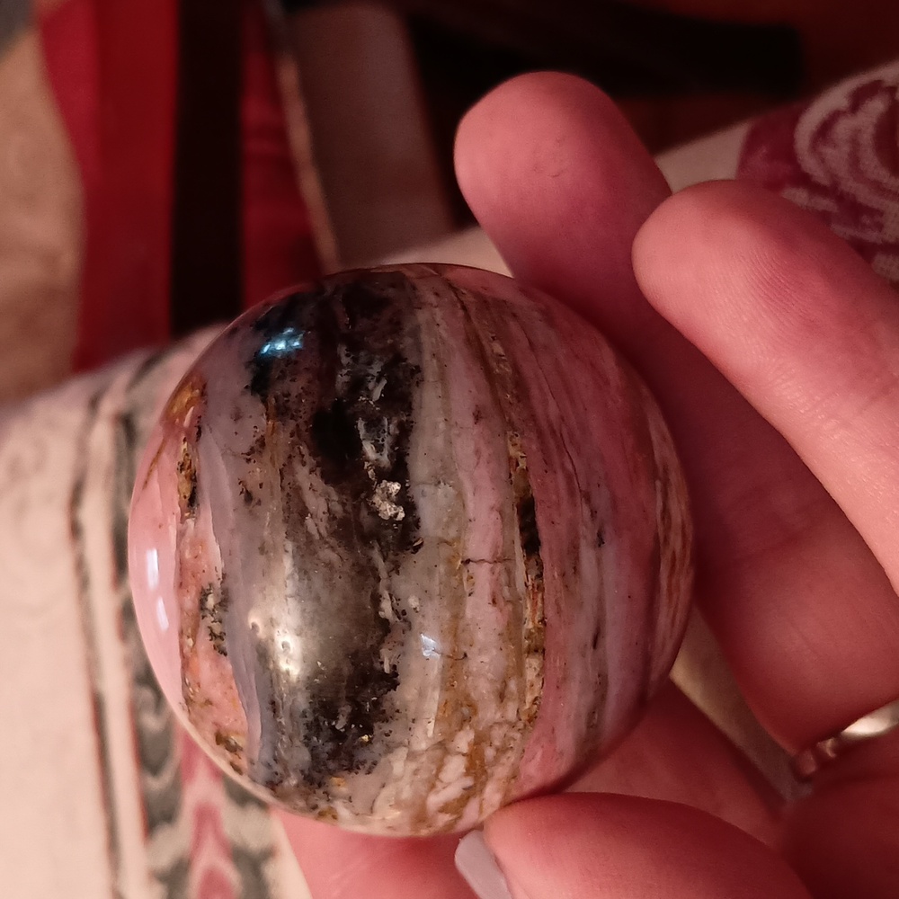 Peruvian Pink Opal Sphere - Picture 3 of 7